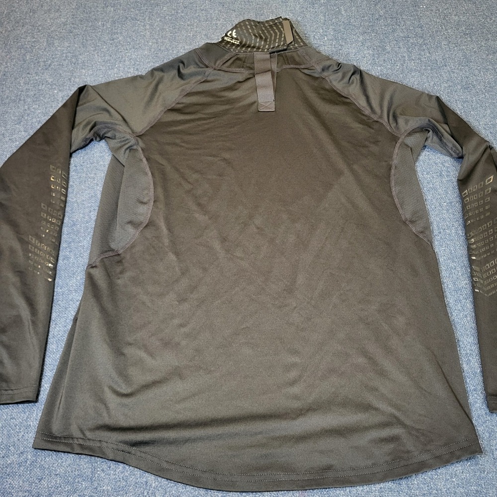 Bauer Hockey Fit Long Sleeve Base Layer Top with Kevlar Neck Guard Black Small